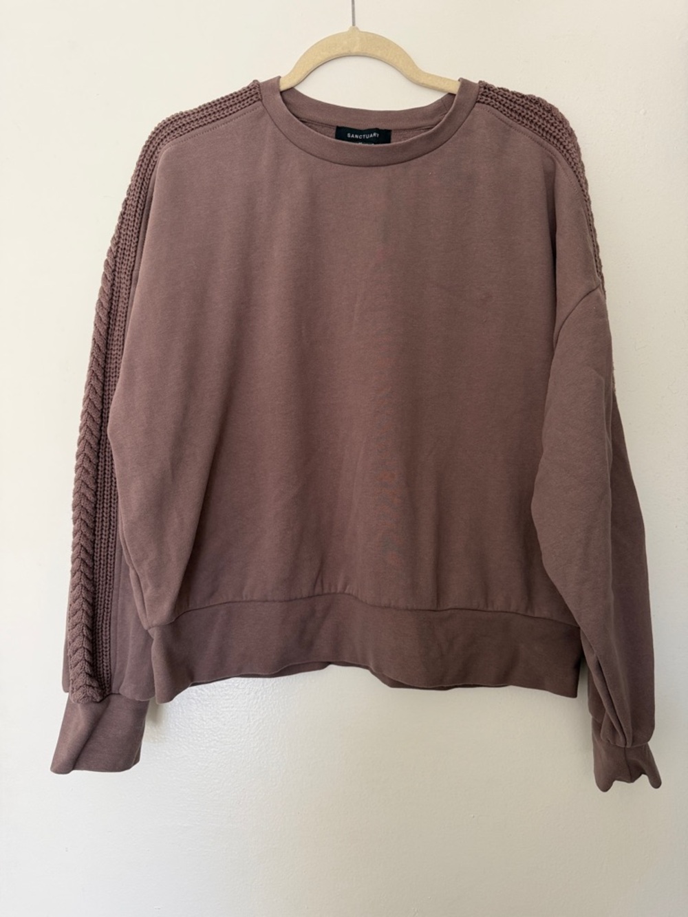 Sanctuary Women’s Mixed Media Cotton Sweatshirt